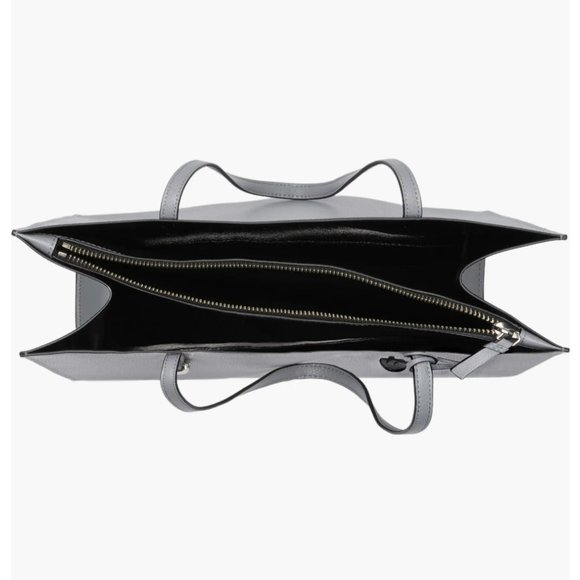 Marc Jacobs The Grind Large Leather Tote Bag Pebbled Leather Rock Grey NWT $450 - Picture 4 of 6